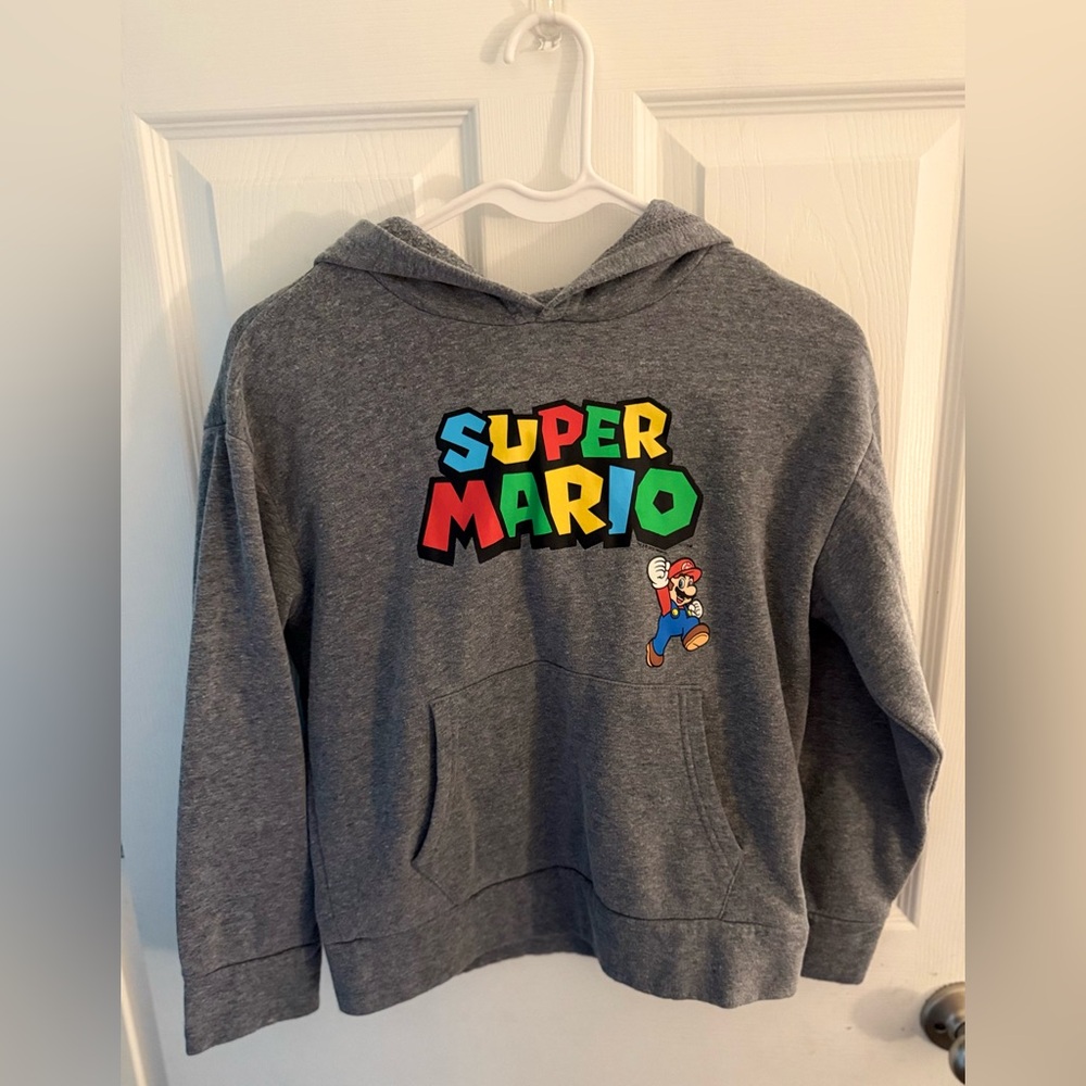Old Navy Kids Gray Super Mario Hoodie
